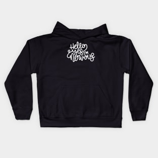 Hello Yes I'm Nervous (White) Kids Hoodie